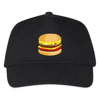 hamburger - Kids’ Baseball Cap - black - Front