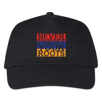never forget roots home Armenien - Kinder Basecap - Schwarz - Vorne