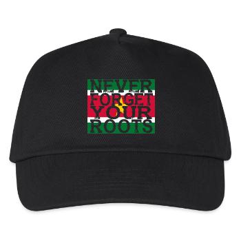 never forget roots home Suriname - Kinder Basecap - Schwarz - Vorne