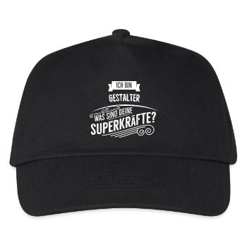 Gestalter - Kinder Basecap - Schwarz - Vorne