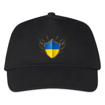 Ukraine Flag Coat of Arms Gold 014 - Kids’ Baseball Cap - black - Front