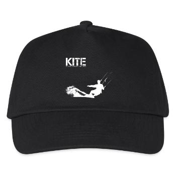KITEBOARDING GESCHENK - Kinder Basecap - Schwarz - Vorne