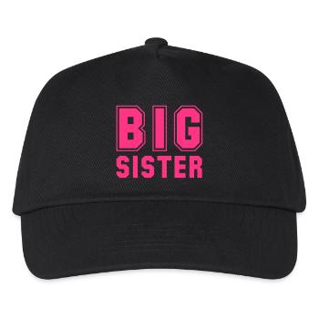 BIG SISTER Design - Kinder Basecap - Schwarz - Vorne