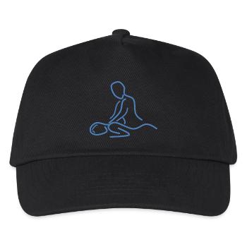 first aid massage erste hilfe therapy therapie1 - Kinder Basecap - Schwarz - Vorne
