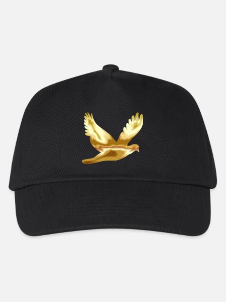 Taube Friedenstaube Gold Geschenk Geschenkidee - Kinder Basecap - Schwarz