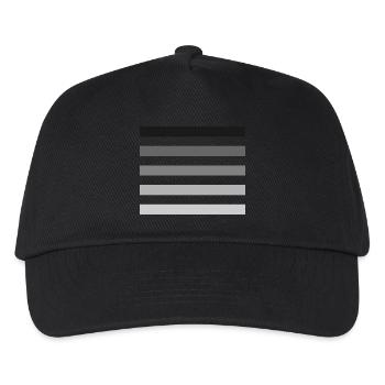 Stripes in shades of gray - Kids’ Baseball Cap - black - Front
