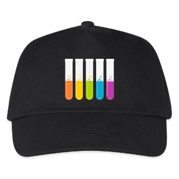 test tube flask tube experiment chemistry chemistry chemistry - Kids’ Baseball Cap - black - Front