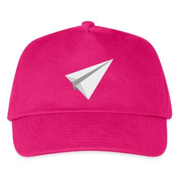 Papierflieger Flugzeug Spielzeug Werfen Geschenk - Kinder Basecap - Fuchsia - Vorne