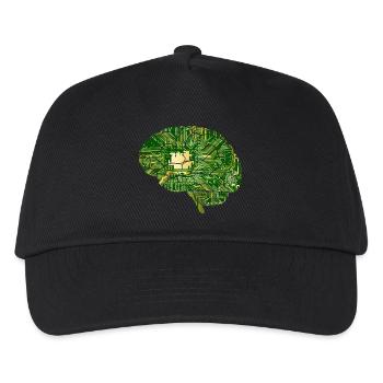 Cerveau - puce informatique - puce - ordinateur - Casquette de baseball Enfant - noir - Devant
