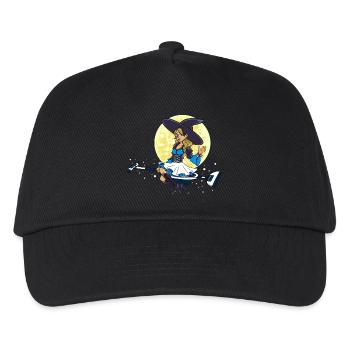 Hexe Reinigung Unternehmen Putzfrau Geschenk - Kinder Basecap - Schwarz - Vorne