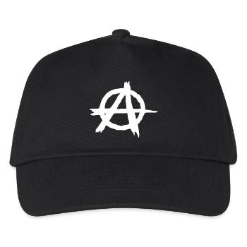 Anarchie Symbol im Kreis - Kinder Basecap - Schwarz - Vorne