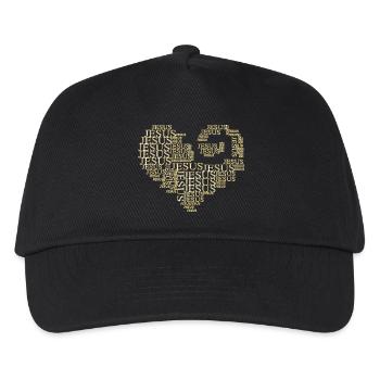Aimer Jésus - Coeur - Casquette de baseball Enfant - noir - Devant