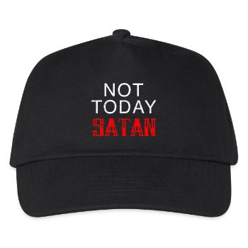 Heute nicht Satan!! - Kinder Basecap - Schwarz - Vorne