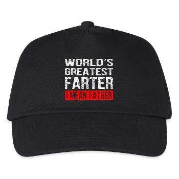 World's Greatest Farter I Mean Father - Kids’ Baseball Cap - black - Front