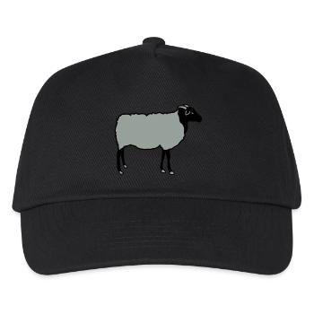schaf, schafe, lamm, lämmer, heidschnucke - Kinder Basecap - Schwarz - Vorne