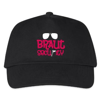 Braut security - Kinder Basecap - Schwarz - Vorne
