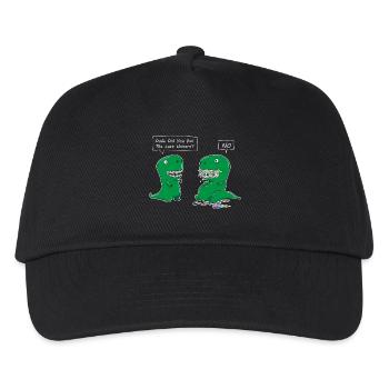 Funny Dino "Dude Did You Eat The Last Unicorn?" - Kinder Basecap - Schwarz - Vorne