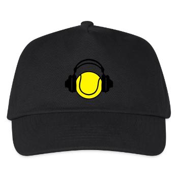 headphones headphones dj audio tennis - Kids’ Baseball Cap - black - Front