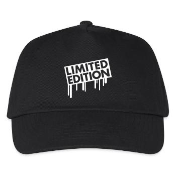 Cool Limited Edition mit Graffiti Tropfen Stempel - Kinder Basecap - Schwarz - Vorne