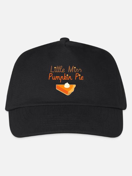 Little Miss Pumpkin Pie - Kürbis Halloween Herbst - Kinder Basecap - Schwarz