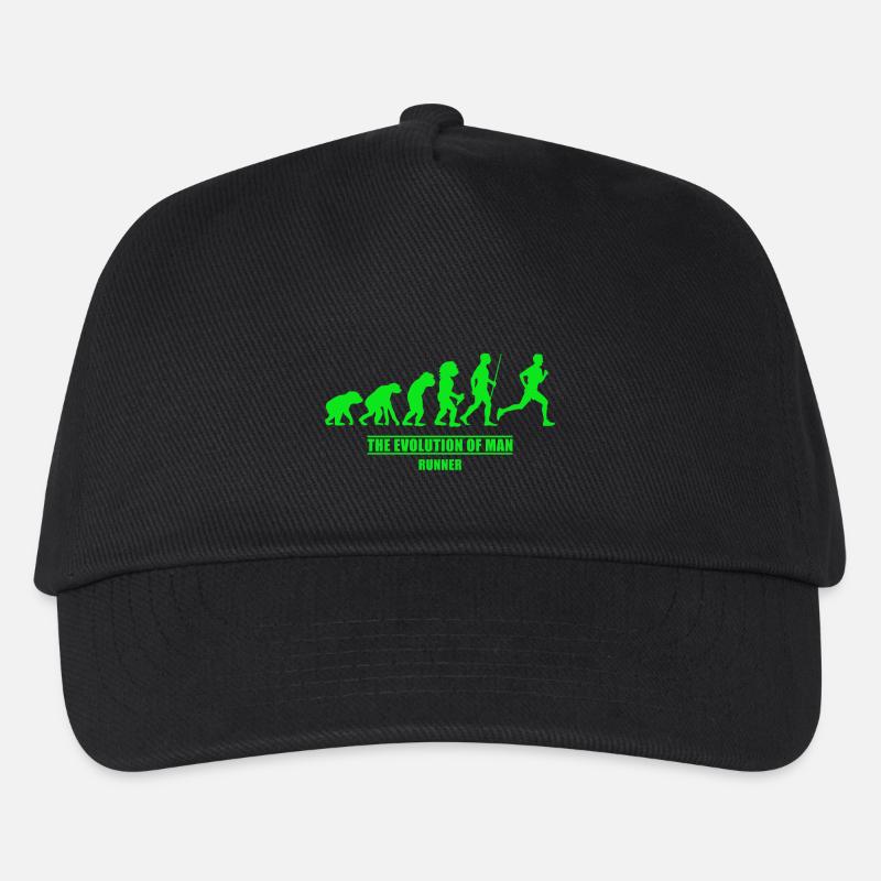 Läufer Evolution Läufer - Kinder Basecap - Schwarz