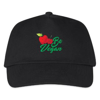 Veganer Vegetarier Tierschutz Geschenkidee - Kinder Basecap - Schwarz - Vorne