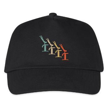 Retro Vintage Style Gymnastics Gymnastics Acrobatics - Kids’ Baseball Cap - black - Front