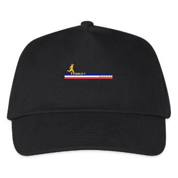 Blue White Red Balance Design with Stars - Kids’ Baseball Cap - black - Front