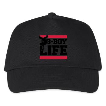 b_boy_life_c2 - Kids’ Baseball Cap - black - Front