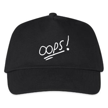 Lebendiges handschriftliches Textdesign - Kinder Basecap - Schwarz - Vorne