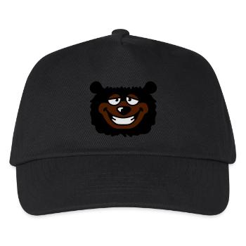bear_head - Kids’ Baseball Cap - black - Front