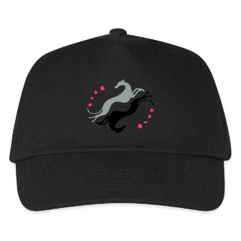 Lévriers tête-bêche - Casquette de baseball Enfant - noir - Devant