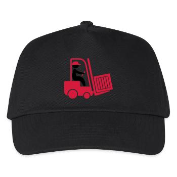 A forklift transporting a box - Kids’ Baseball Cap - black - Front