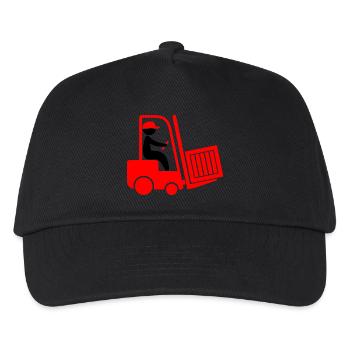 A forklift transporting a box - Kids’ Baseball Cap - black - Front