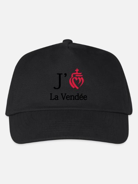 j'aime la Vendée - Casquette de baseball Enfant - noir