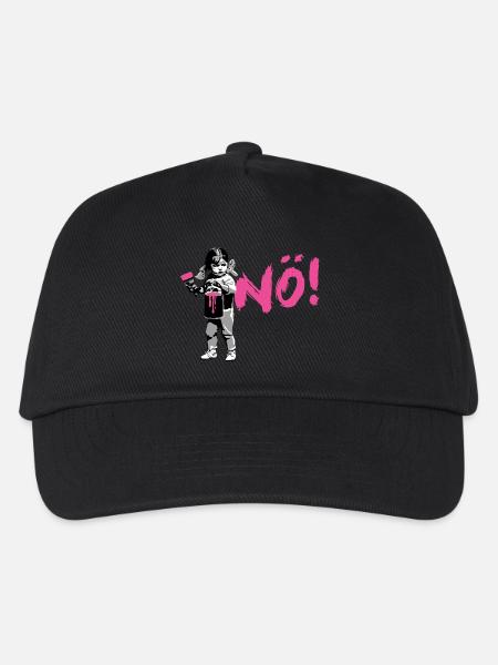 Girlpower Protest-Shirt NÖ! - Kinder Basecap - Schwarz