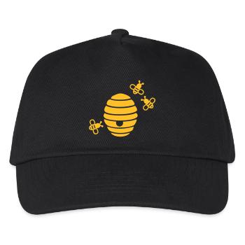 Bienen - Kinder Basecap - Schwarz - Vorne