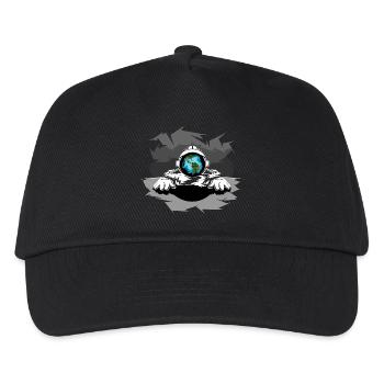 Astronaut Climate Protection Space Illustration Moon - Kids’ Baseball Cap - black - Front
