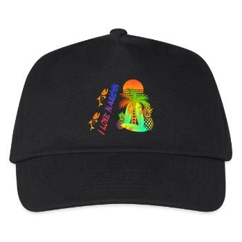 Love Karibik - Kinder Basecap - Schwarz - Vorne
