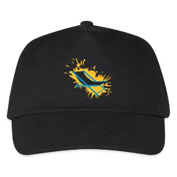splashes beach chair color drops blobs liegestu - Kids’ Baseball Cap - black - Front