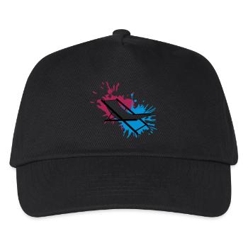 beach chair color splash drops blobs liegestu - Kids’ Baseball Cap - black - Front