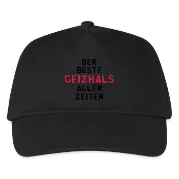 Geizhals - Geizkrägin - Geiz - Geizig - Geld - Kinder Basecap - Schwarz - Vorne