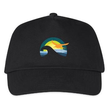 Mouette au bord de la mer - design - Casquette de baseball Enfant - noir - Devant