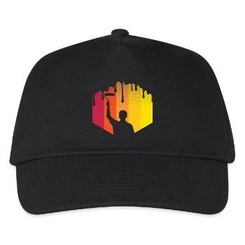 Maler - Kinder Basecap - Schwarz - Vorne