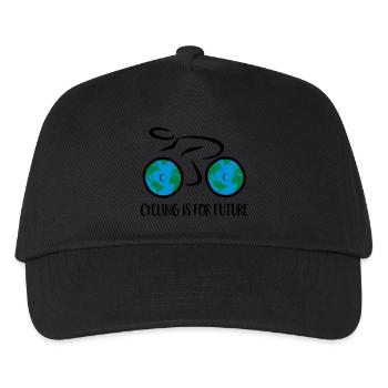 Fahrrad - Kinder Basecap - Schwarz - Vorne