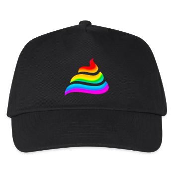 Unicorn, shit, crap, Festival, Rainbow party - Kids’ Baseball Cap - black - Front