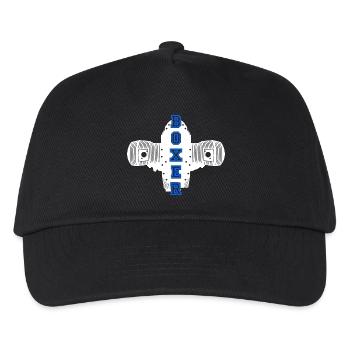 Boxer motor motorcycle motorcyclist biker - Kids’ Baseball Cap - black - Front
