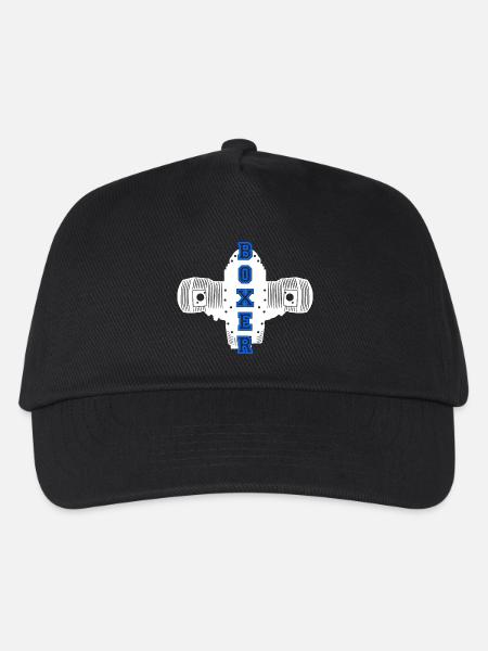 Boxer Motor Motorrad Motorradfahrer Biker - Kinder Basecap - Schwarz