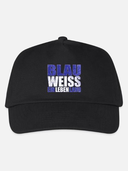 Blau Weiss ein Leben Lang - Kinder Basecap - Schwarz