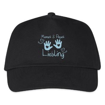 mamas_und_papas_liebling - Kinder Basecap - Schwarz - Vorne